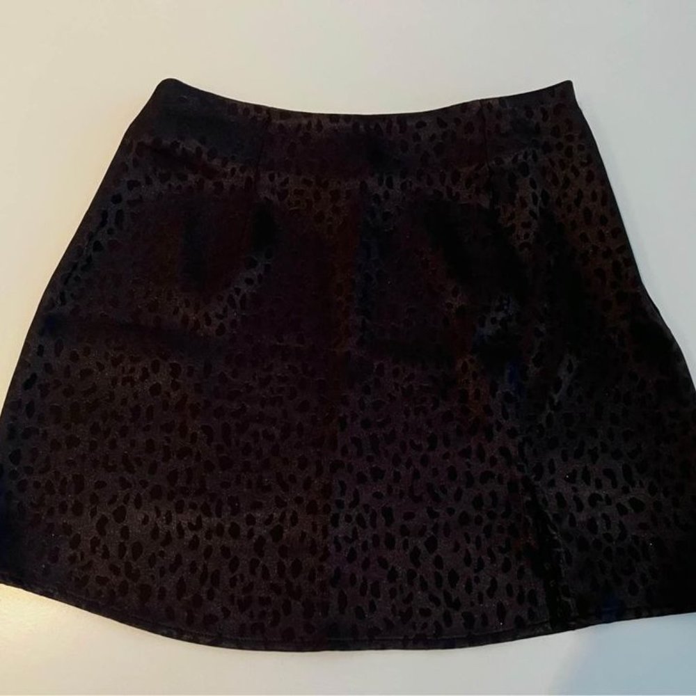 Black Dalmation Print Skirt